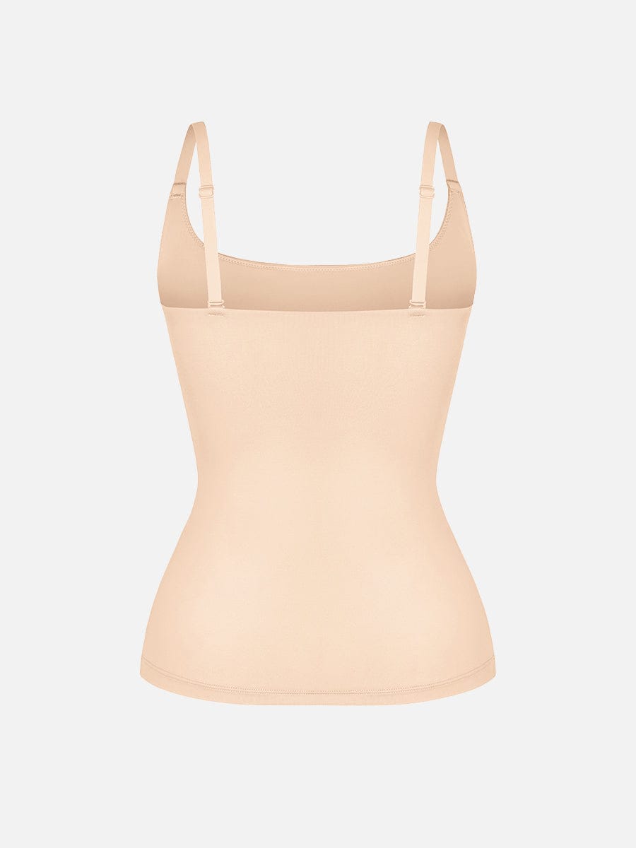 Wholesale Scoop Neck Tank Top with Light Shaping and Anti-Sheer Bust Lining.
