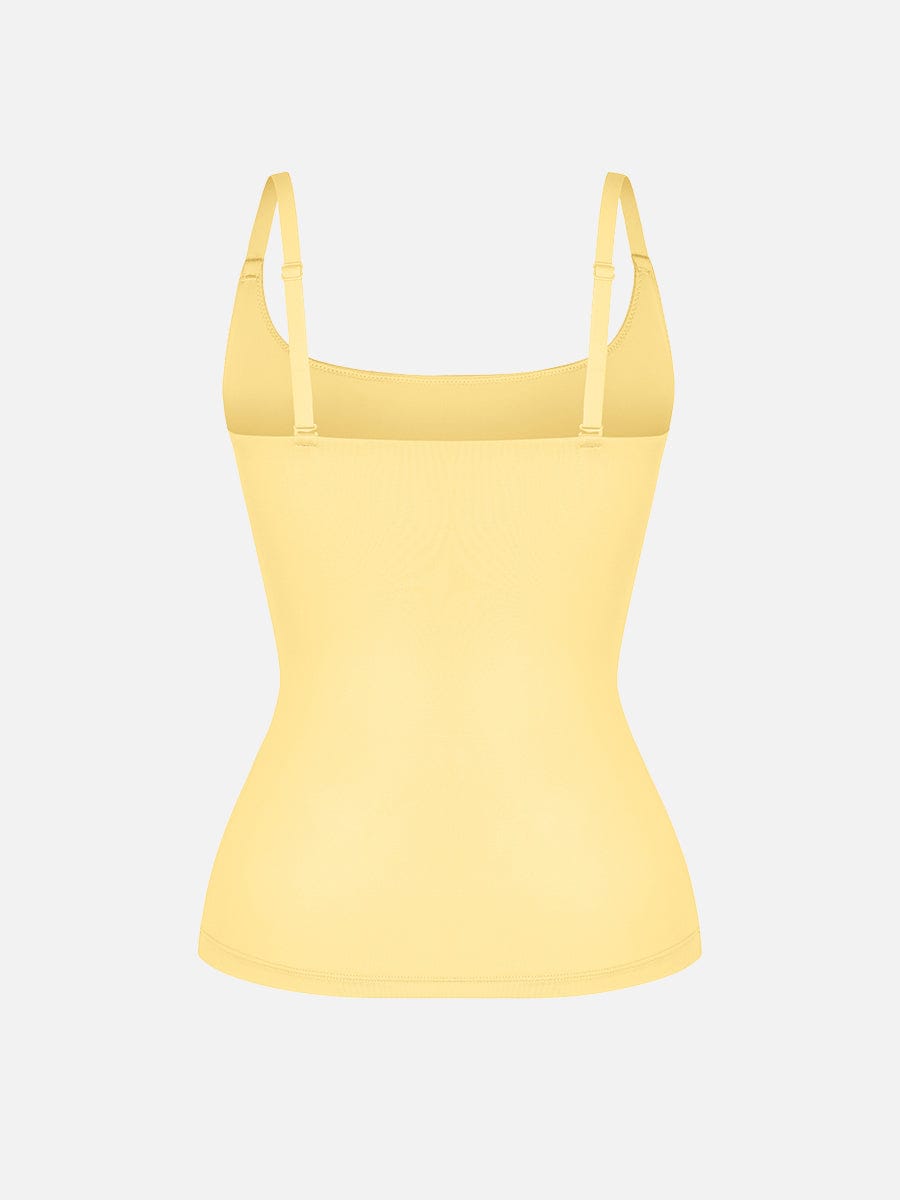 Wholesale Scoop Neck Tank Top with Light Shaping and Anti-Sheer Bust Lining.