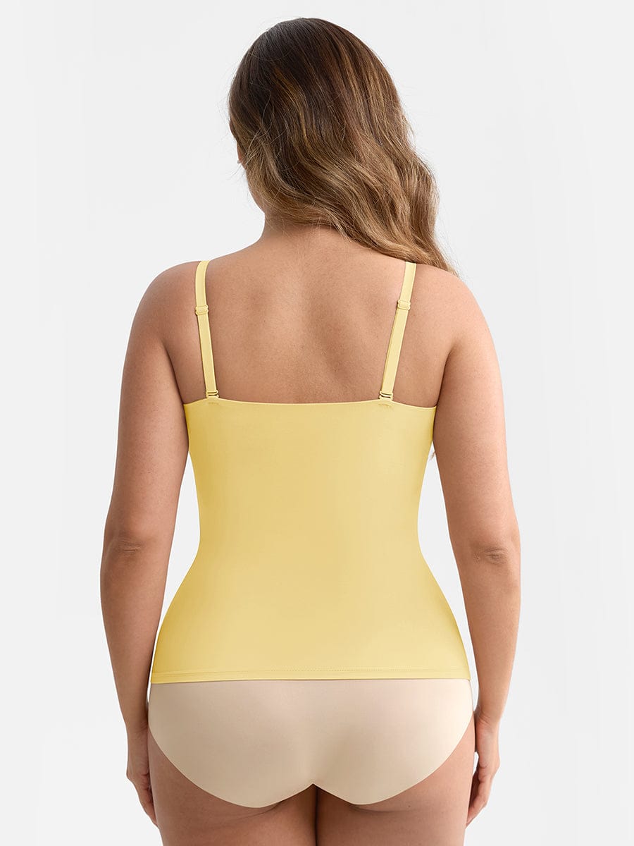 Wholesale Scoop Neck Tank Top with Light Shaping and Anti-Sheer Bust Lining.