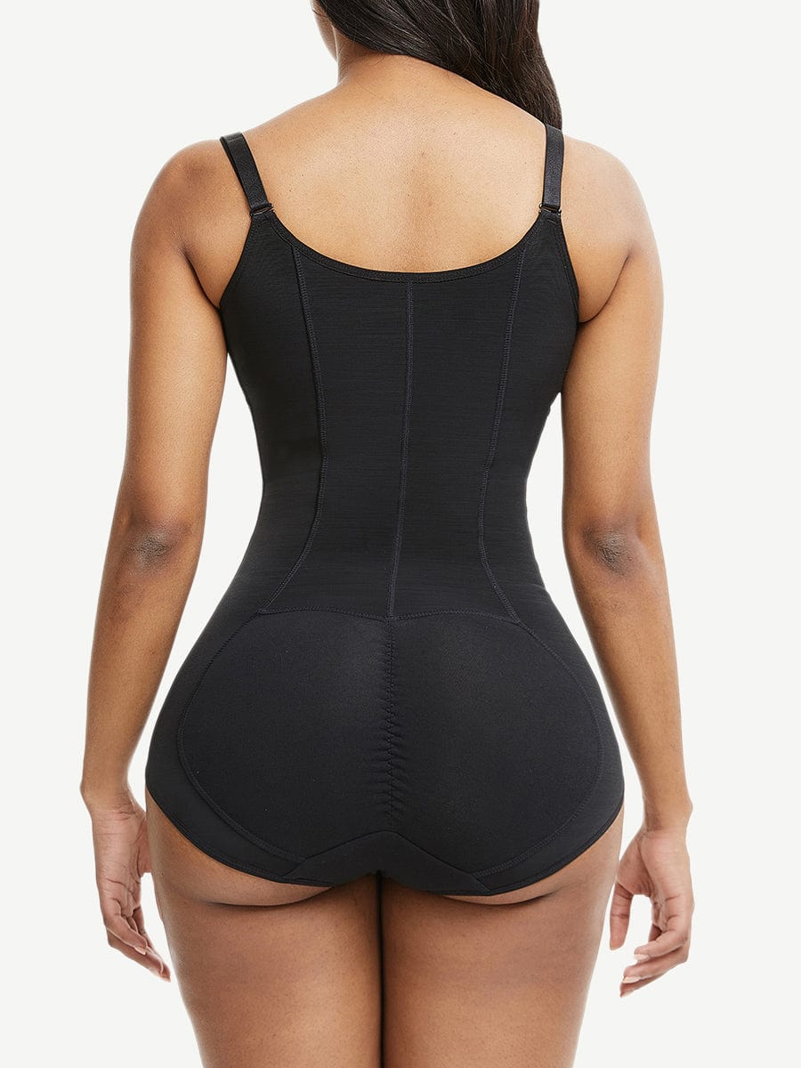 Wholesale Large Size Postoperative Full Body Shaper Front Zipper Smooth Abdomen