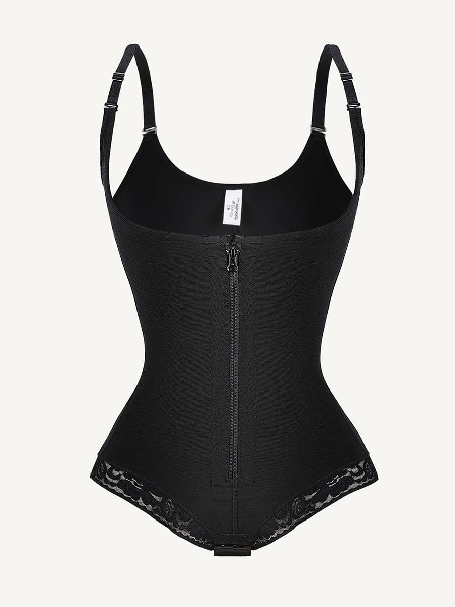 Wholesale U-shaped Bust Lifting Front Zipper Lace Shapewear.