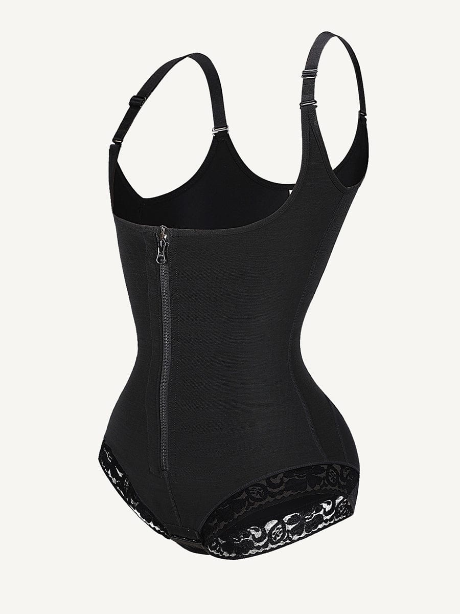 Wholesale U-shaped Bust Lifting Front Zipper Lace Shapewear.