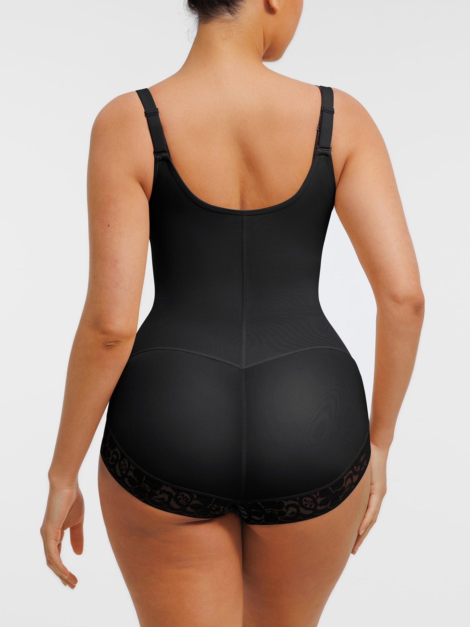Wholesale U-shaped Bust Lifting Front Zipper Lace Shapewear.