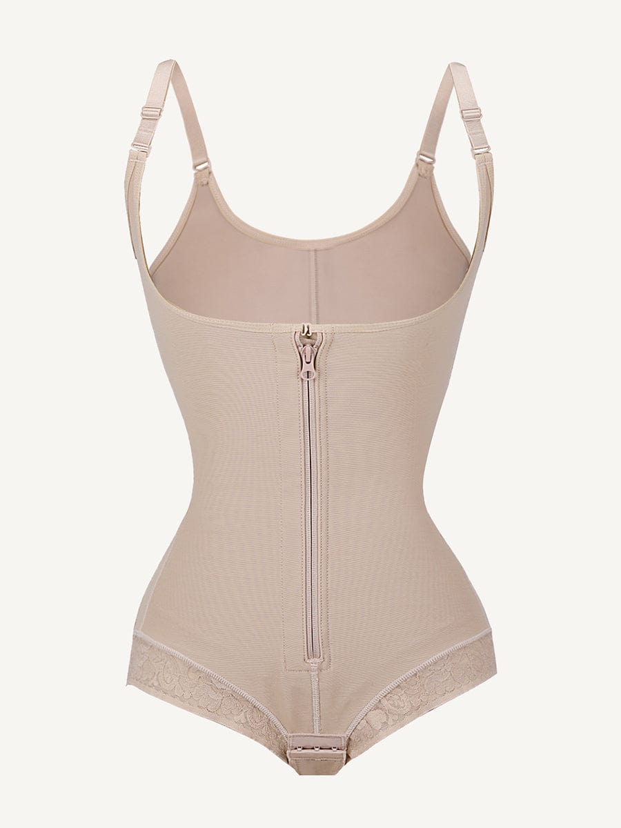 Wholesale U-shaped Bust Lifting Front Zipper Lace Shapewear.