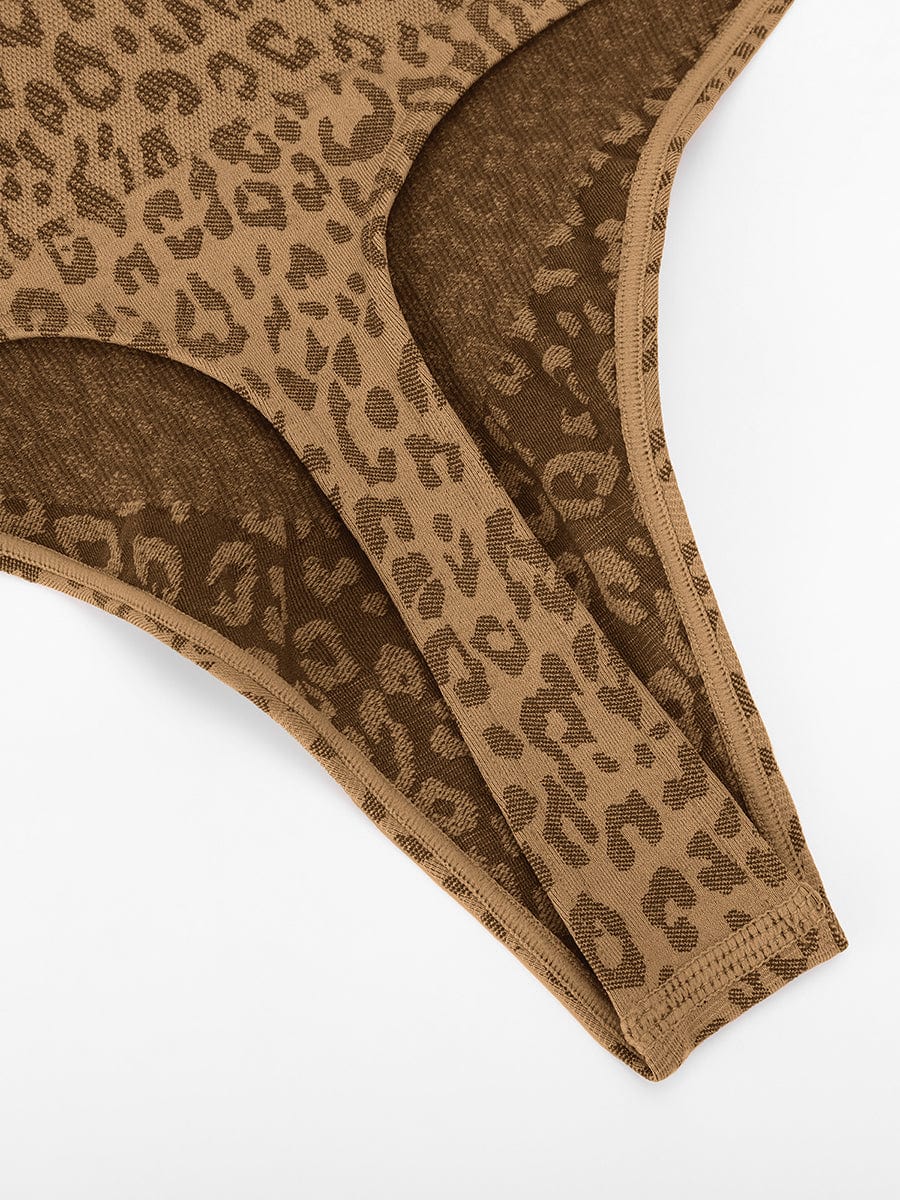 Wholesale Leopard Print Seamless Tummy Control Crotch Antibacterial Briefs.