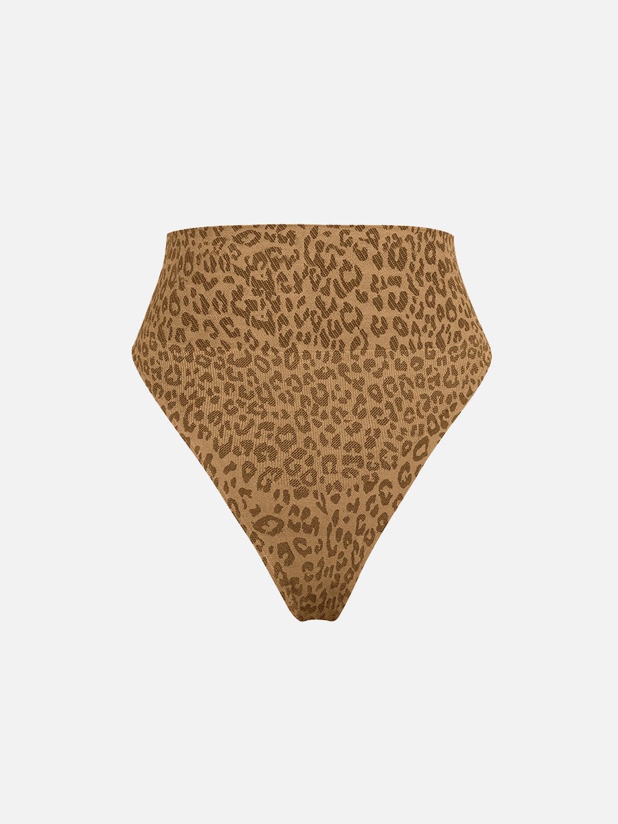Wholesale Leopard Print Seamless Tummy Control Crotch Antibacterial Briefs.
