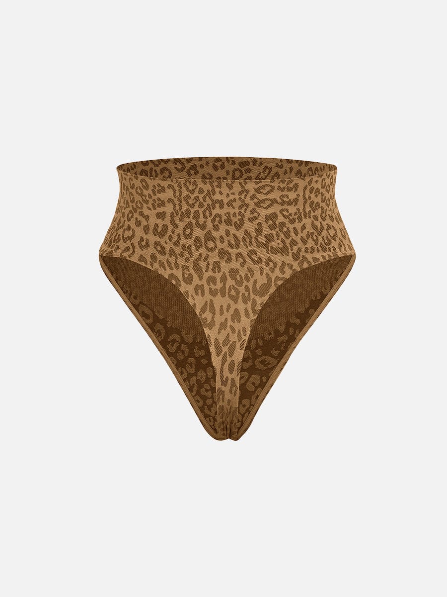 Wholesale Leopard Print Seamless Tummy Control Crotch Antibacterial Briefs.