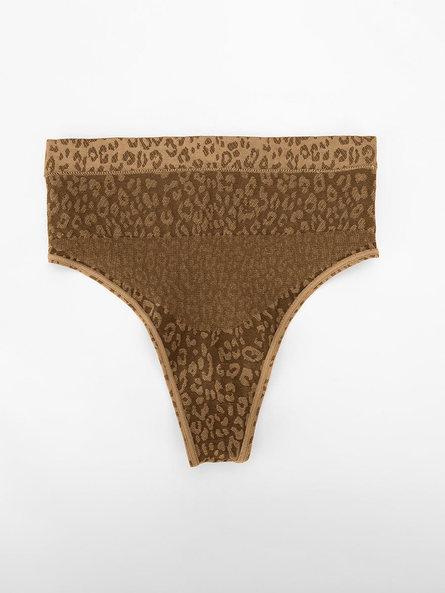 Wholesale Leopard Print Seamless Tummy Control Crotch Antibacterial Briefs.