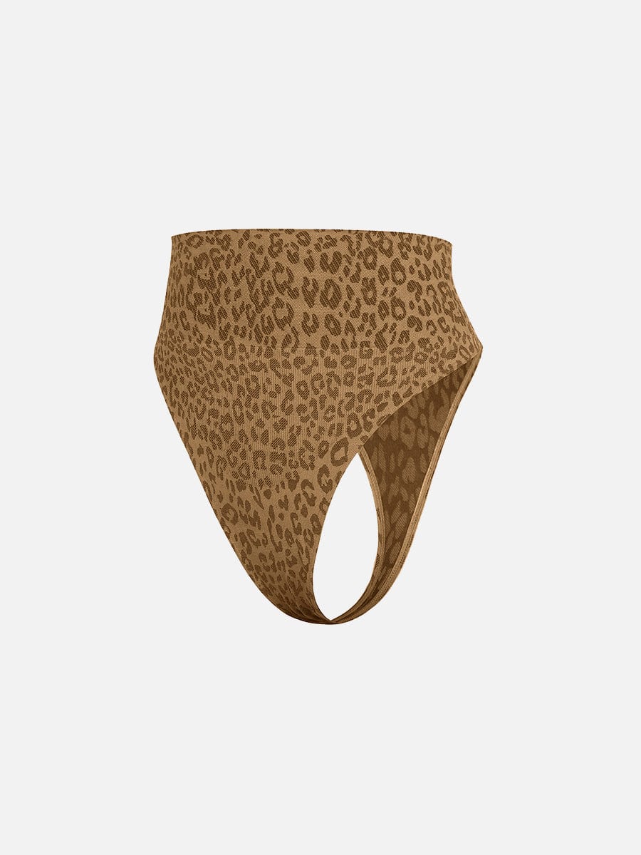 Wholesale Leopard Print Seamless Tummy Control Crotch Antibacterial Briefs.
