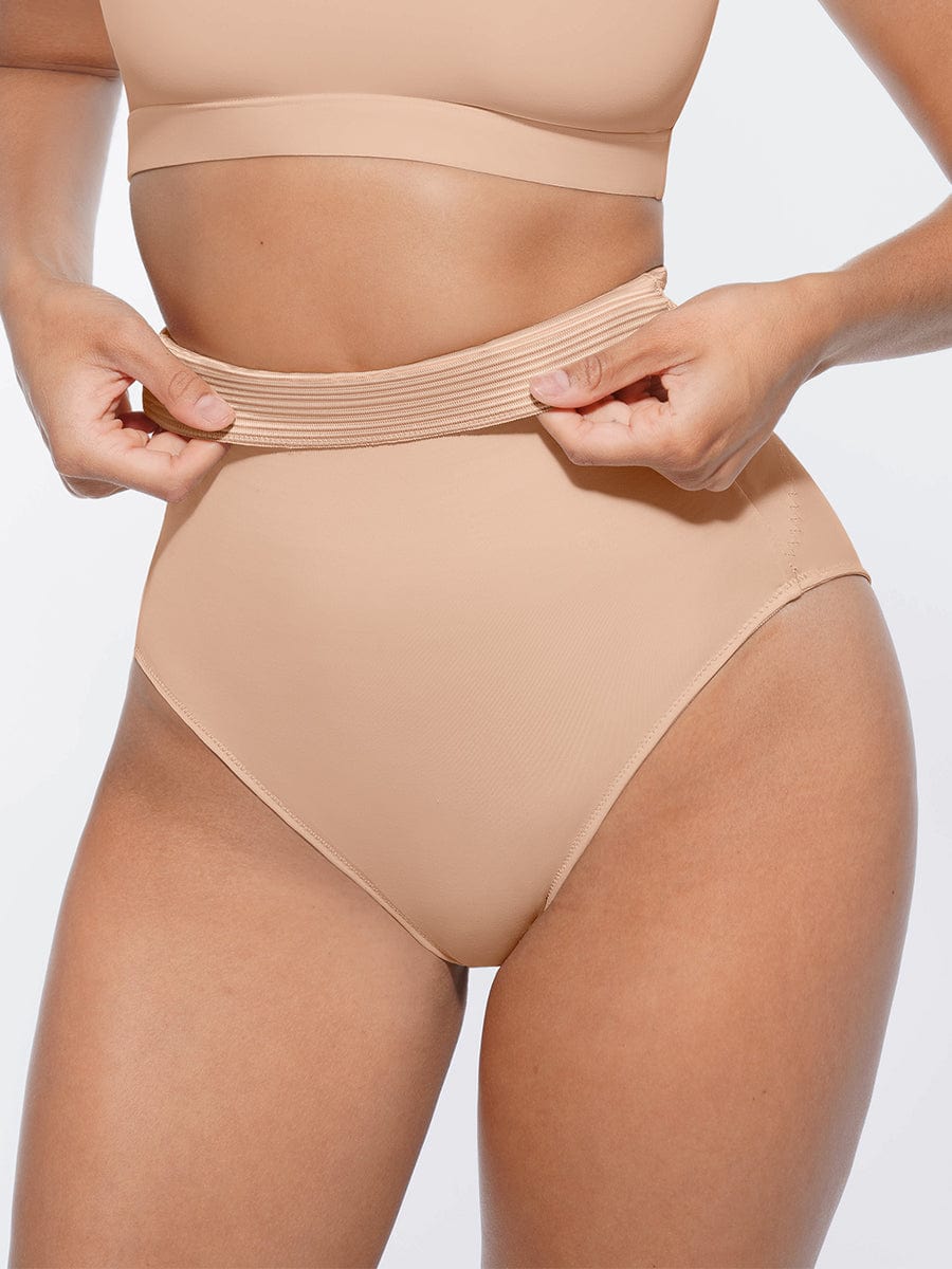 Wholesale High-Waist Antibacterial Shaping Panties with Stretch Elastic Band.