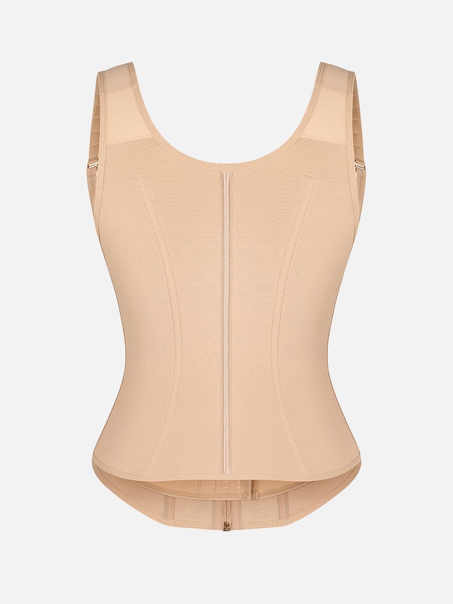 Wholesale 7 Steel Bones Mesh Chest Support Waist Cincher Tank Top with Adjustable Strap.