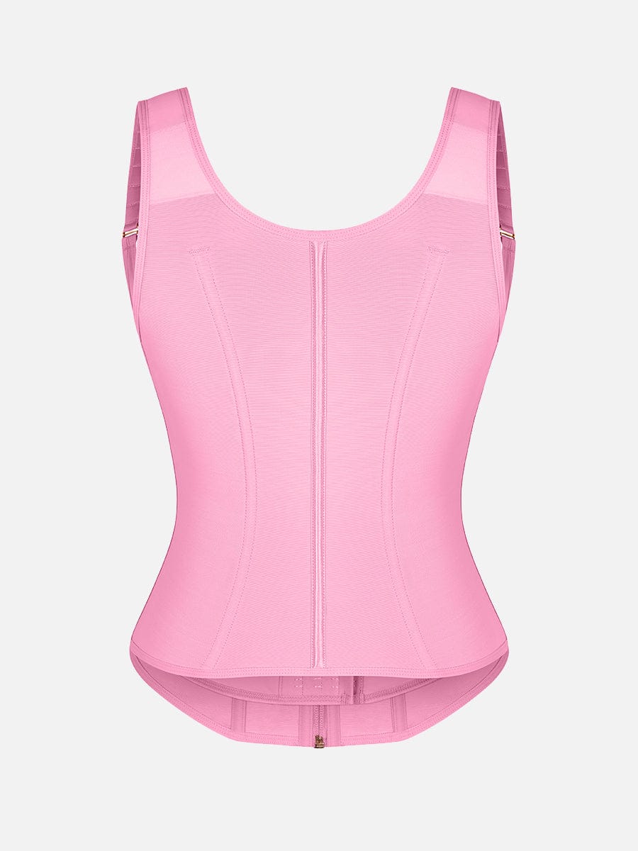 Wholesale 7 Steel Bones Mesh Chest Support Waist Cincher Tank Top with Adjustable Strap.