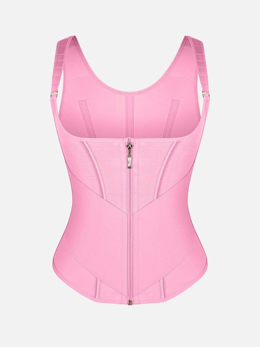 Wholesale 7 Steel Bones Mesh Chest Support Waist Cincher Tank Top with Adjustable Strap.