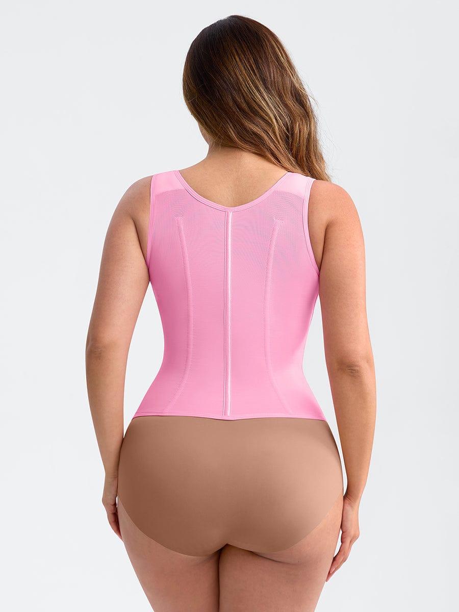 Wholesale 7 Steel Bones Mesh Chest Support Waist Cincher Tank Top with Adjustable Strap.