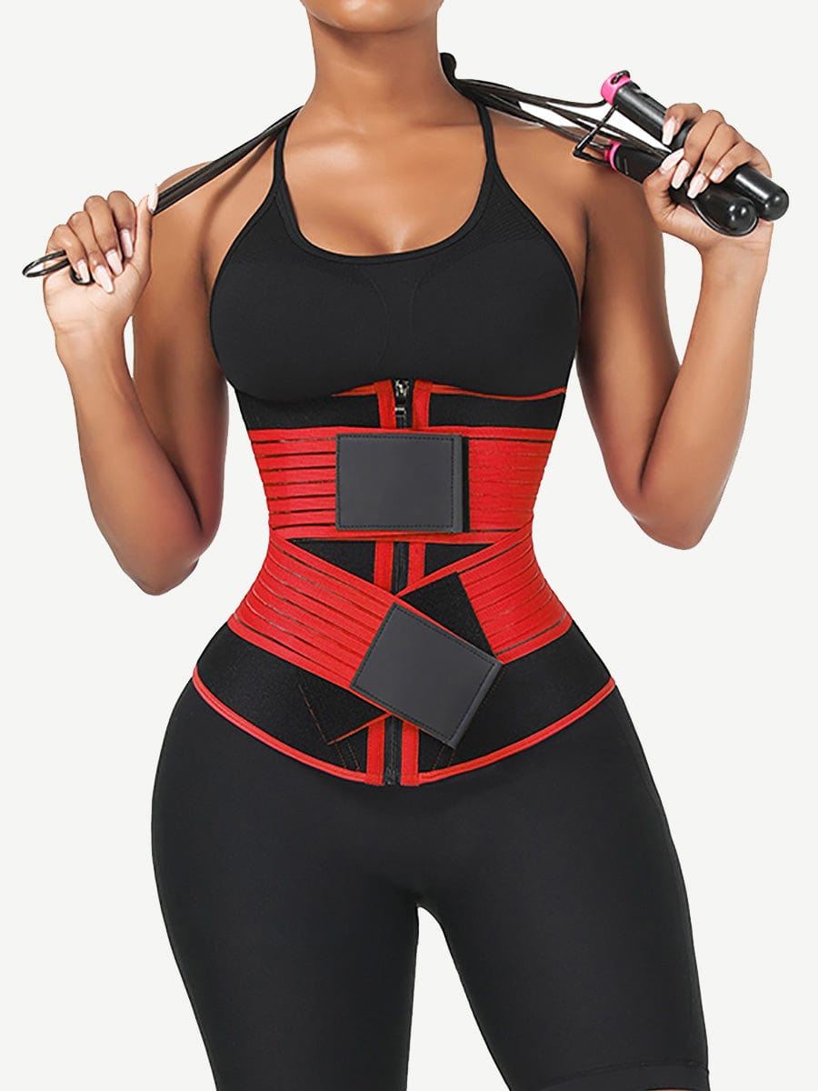 Wholesale Neoprene  Fat Burning Breathable Long Waist Trainer Double Elastic Waistbands Waist Trainer