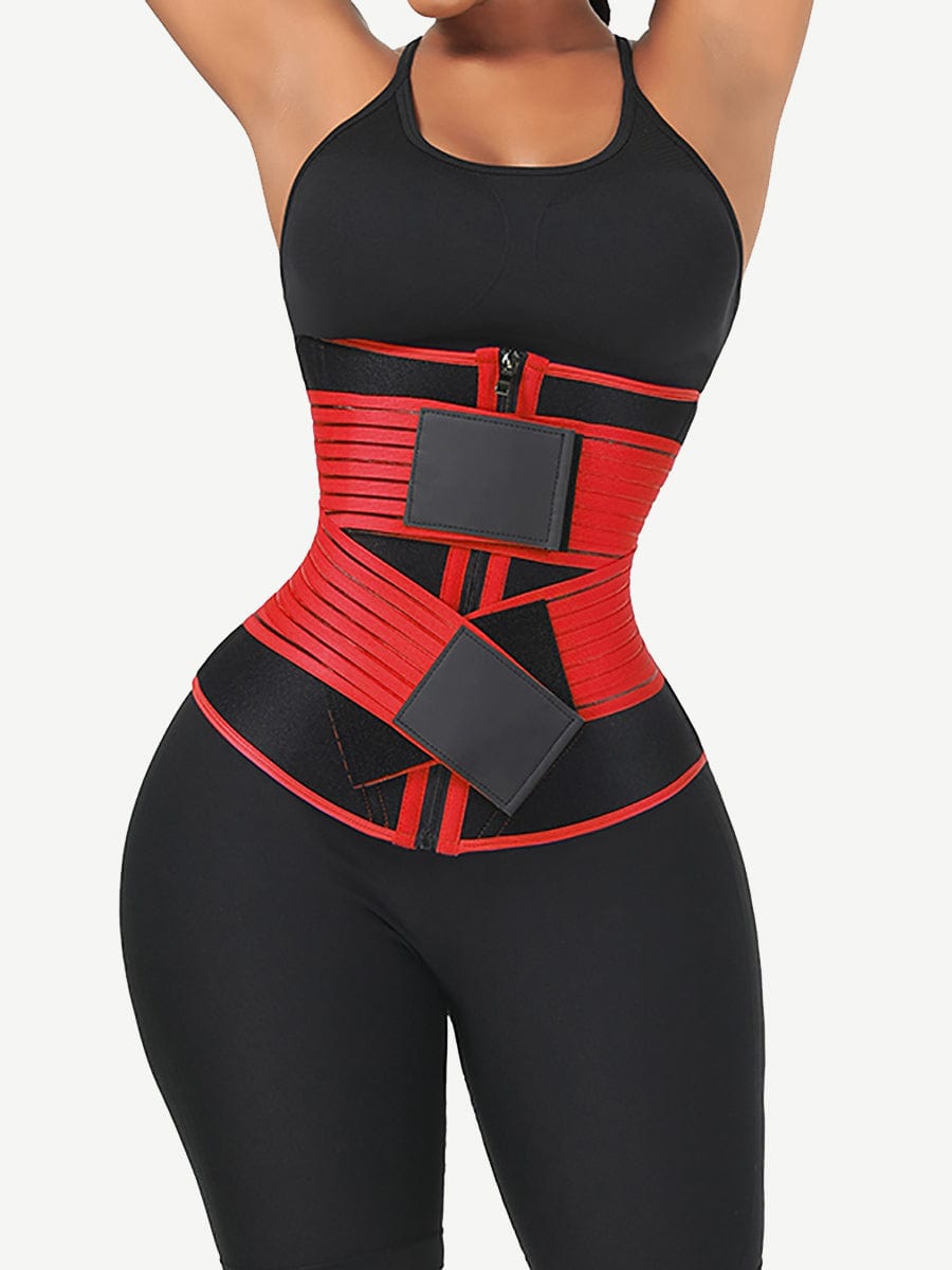 Wholesale Neoprene  Fat Burning Breathable Long Waist Trainer Double Elastic Waistbands Waist Trainer