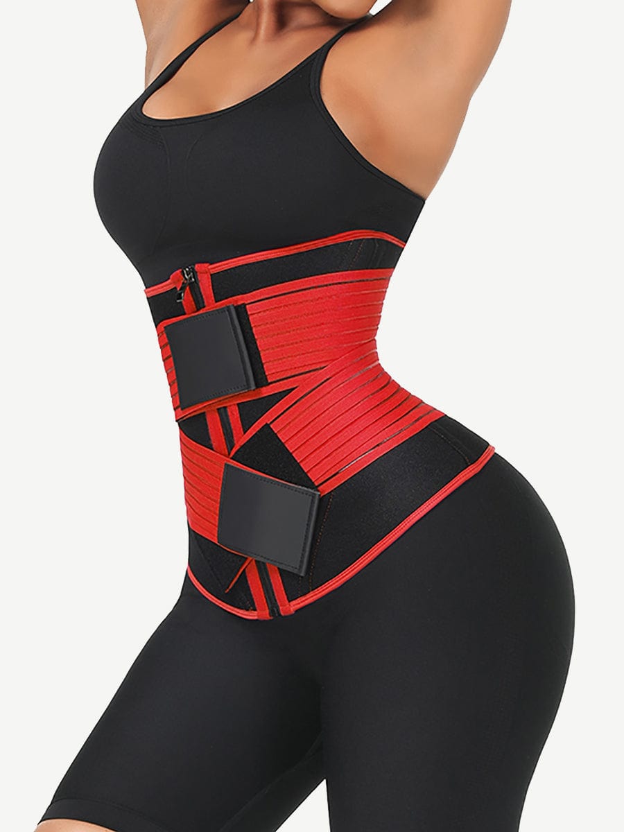 Wholesale Neoprene  Fat Burning Breathable Long Waist Trainer Double Elastic Waistbands Waist Trainer