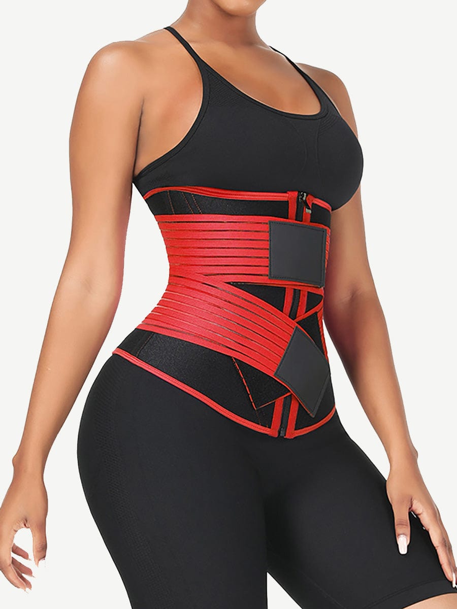 Wholesale Neoprene  Fat Burning Breathable Long Waist Trainer Double Elastic Waistbands Waist Trainer