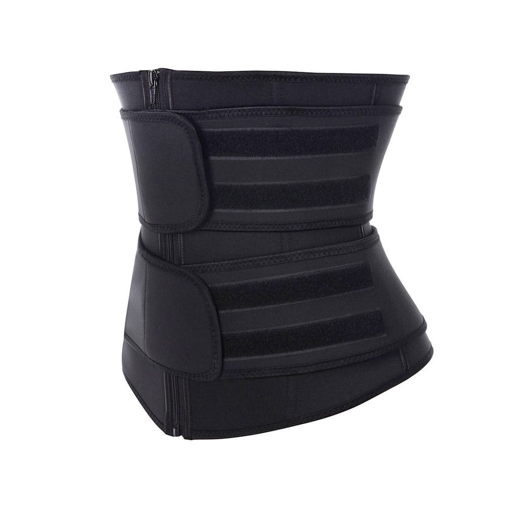 Wholesale Athletic Waist Trainer Black Big Size Neoprene With Sticker Tummy Control