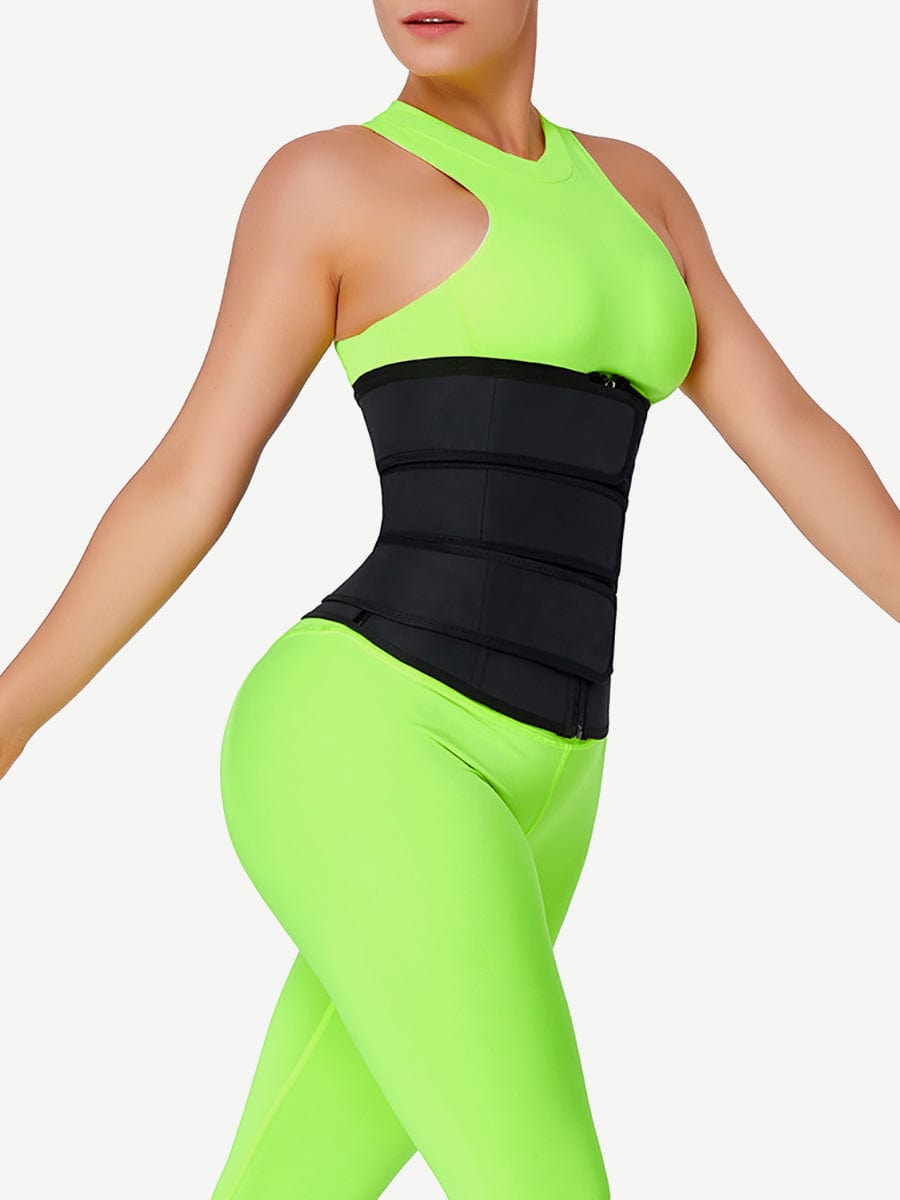 Wholesale Tummy Waist Trainer 7 Steel Bones Latex Zipper Control Midsection